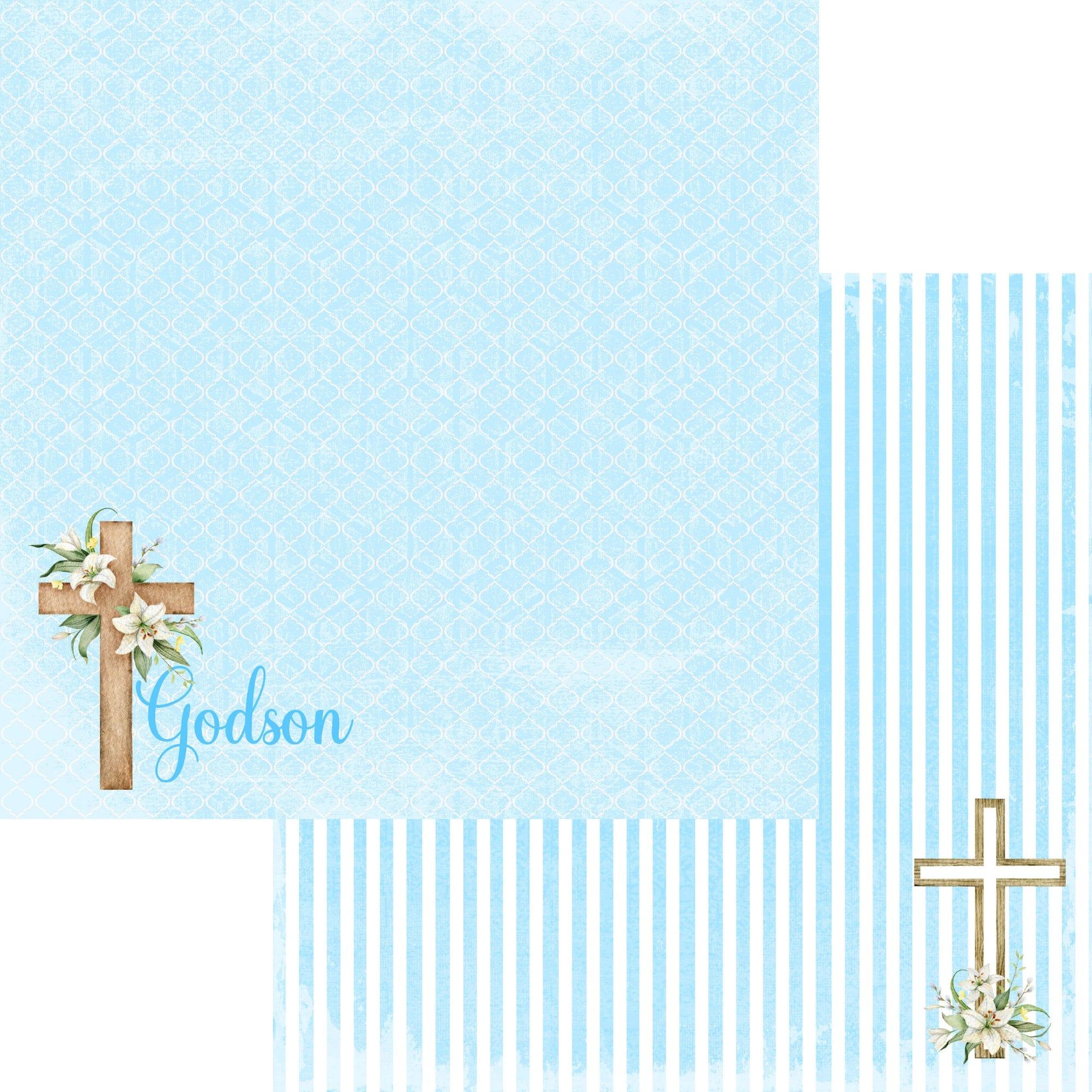 Holy Sacraments Collection Godson 12 x 12 Double-Sided Scrapbook Paper by SSC Designs