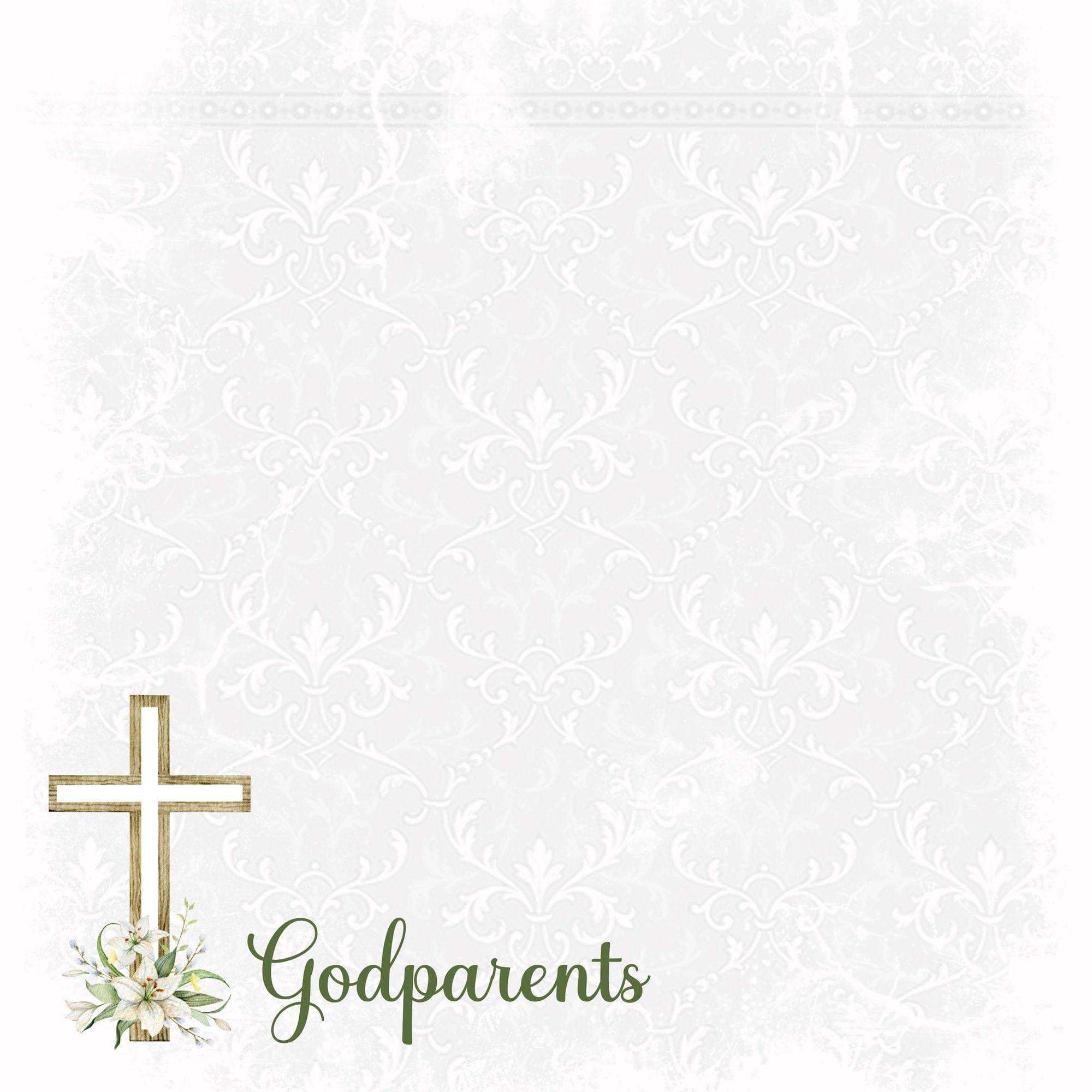 Holy Sacraments Collection Godparents 12 x 12 Double-Sided Scrapbook Paper by SSC Designs - Scrapbook Supply Companies