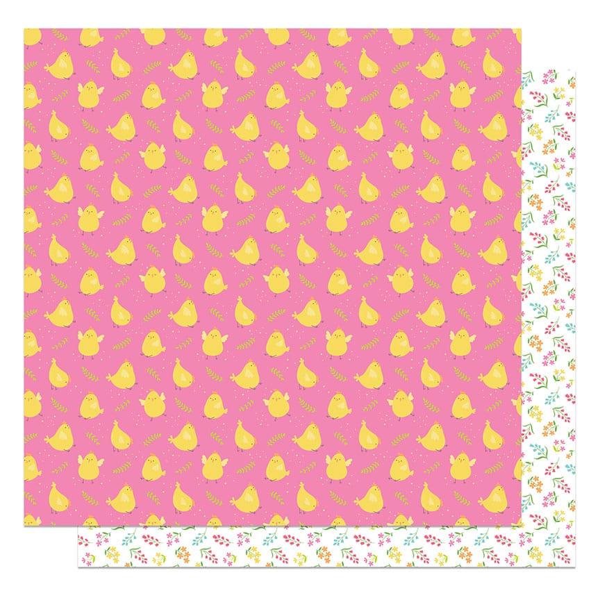 Hop To It Collection Just Hatched 12 x 12 Double-Sided Scrapbook Paper by Photo Play Paper - Scrapbook Supply Companies