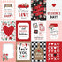 Hello Valentine Collection 3 x 4 Journaling Cards 12 x 12 Double-Sided Scrapbook Paper by Echo Park Paper - Scrapbook Supply Companies