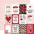 Hello Valentine Collection 3 x 4 Journaling Cards 12 x 12 Double-Sided Scrapbook Paper by Echo Park Paper - Scrapbook Supply Companies
