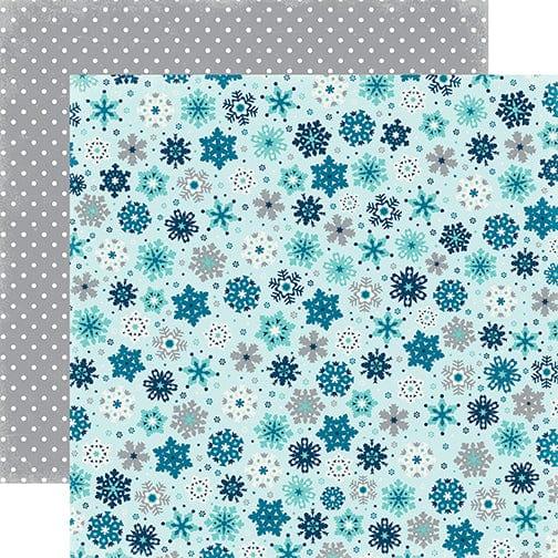 Hello Winter 13-Piece Collection Kit by Echo Park Paper-12 Papers, 1 Sticker - Scrapbook Supply Companies