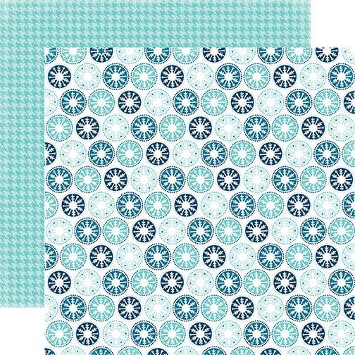 Hello Winter 13-Piece Collection Kit by Echo Park Paper-12 Papers, 1 Sticker - Scrapbook Supply Companies
