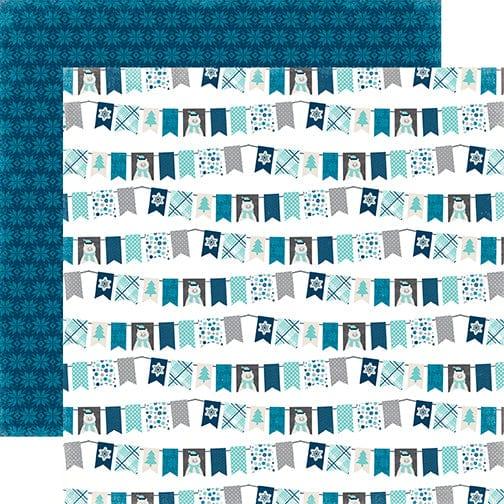 Hello Winter 13-Piece Collection Kit by Echo Park Paper-12 Papers, 1 Sticker - Scrapbook Supply Companies