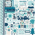 Hello Winter 13-Piece Collection Kit by Echo Park Paper-12 Papers, 1 Sticker - Scrapbook Supply Companies