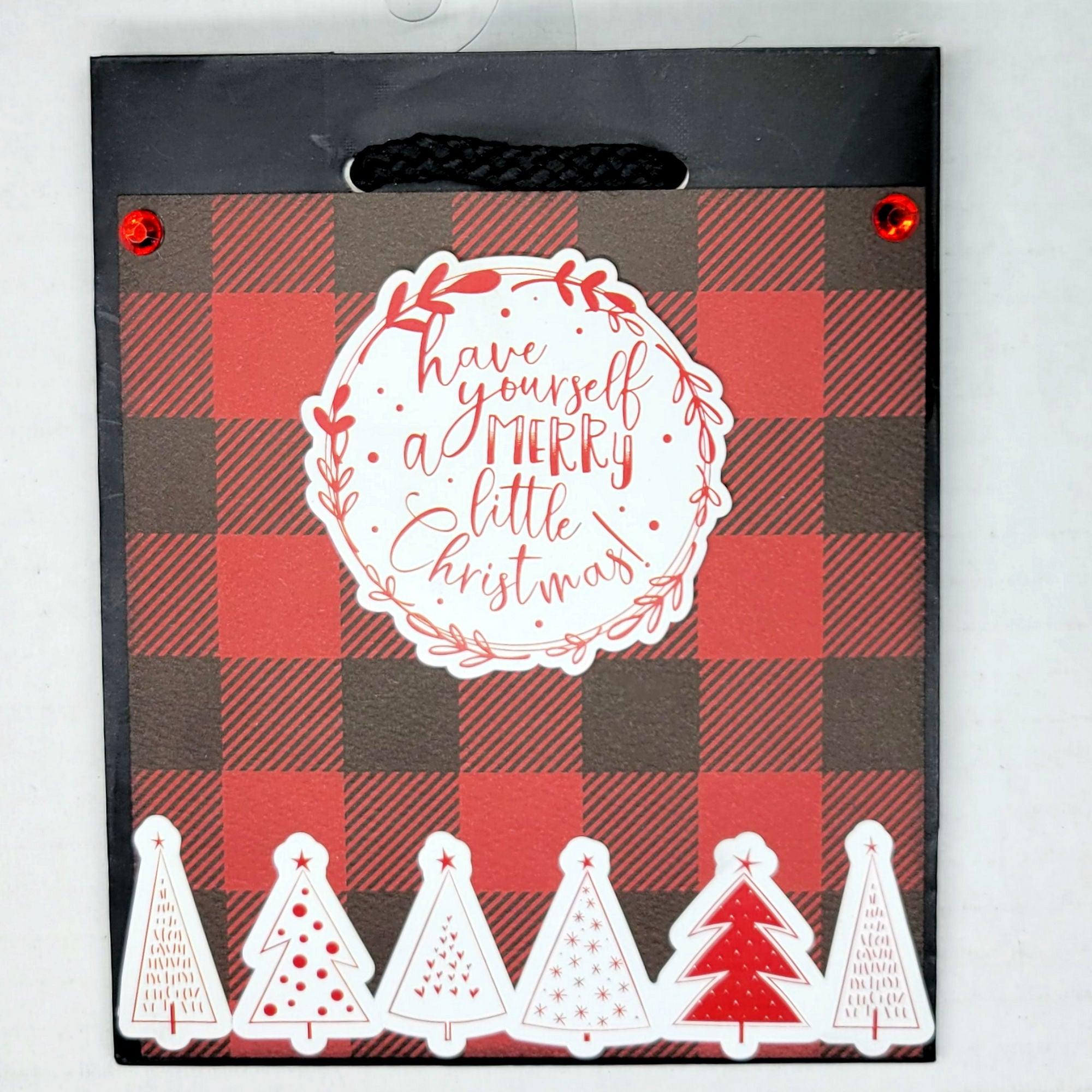Delicately Crafted Collection Have Yourself A Merry Little Christmas 4.5 x 5 x 5 x 2.5 Gift Bag by SSC Designs