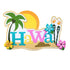 Hawaii Fully-Assembled 4 x 6.5 Title Laser Cut Scrapbook Embellishment by SSC Laser Designs