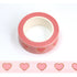 TW Collection Pink Hearts Gold Foiled Washi Tape by SSC Designs - 15mm x 21 Feet - Scrapbook Supply Companies