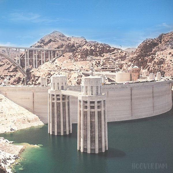 National Park Collection Nevada Lake Mead Hoover Dam 12 x 12 Scrapbook Paper by Scrapbook Customs - Scrapbook Supply Companies