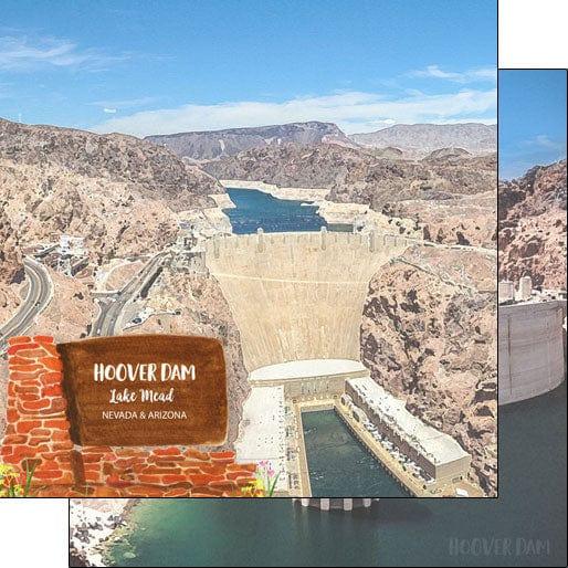 National Park Collection Nevada Lake Mead Hoover Dam 12 x 12 Scrapbook Paper by Scrapbook Customs