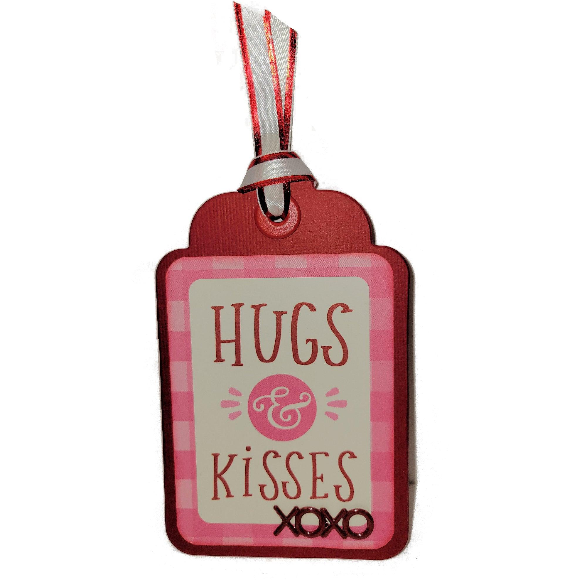 Be My Valentine Collection Hugs and Kisses Tag 3 x 5 Coordinating Scrapbook Tag Embellishment by SSC Designs - Scrapbook Supply Companies