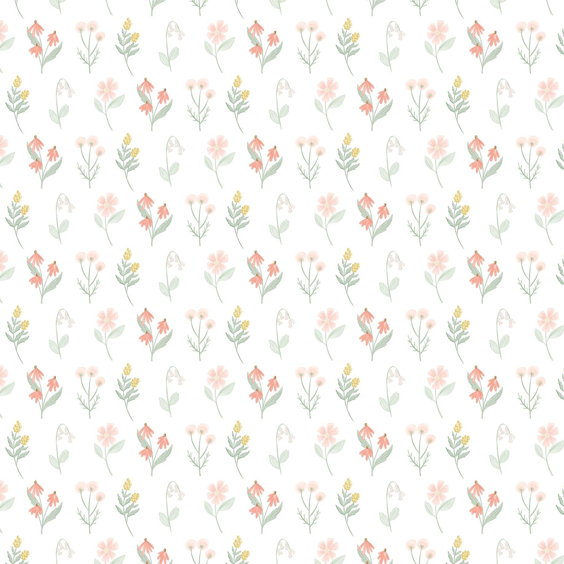 It's A Girl Collection Flower Meadow 12 x 12 Double-Sided Scrapbook Paper by Echo Park Paper - Scrapbook Supply Companies