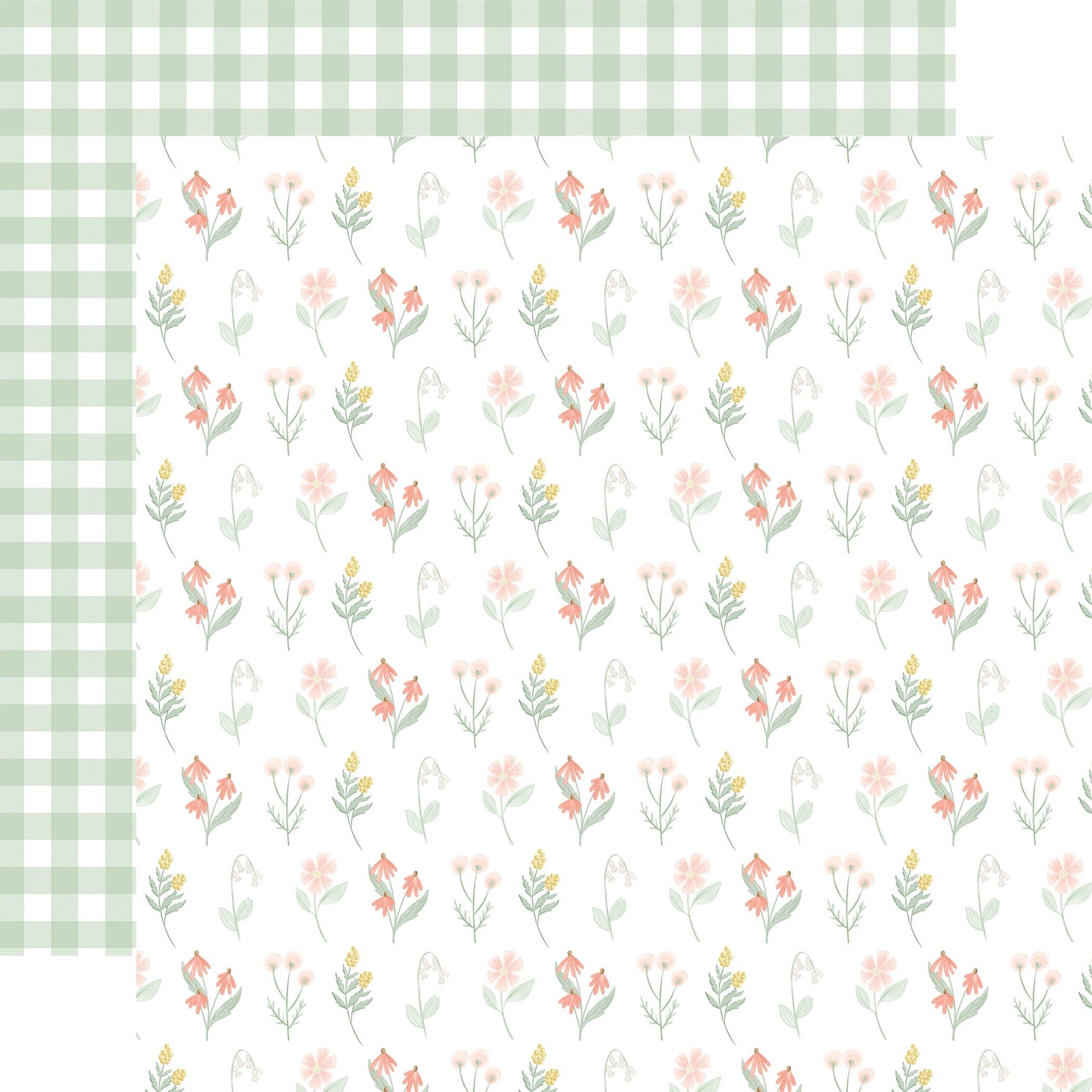 It's A Girl Collection Flower Meadow 12 x 12 Double-Sided Scrapbook Paper by Echo Park Paper - Scrapbook Supply Companies