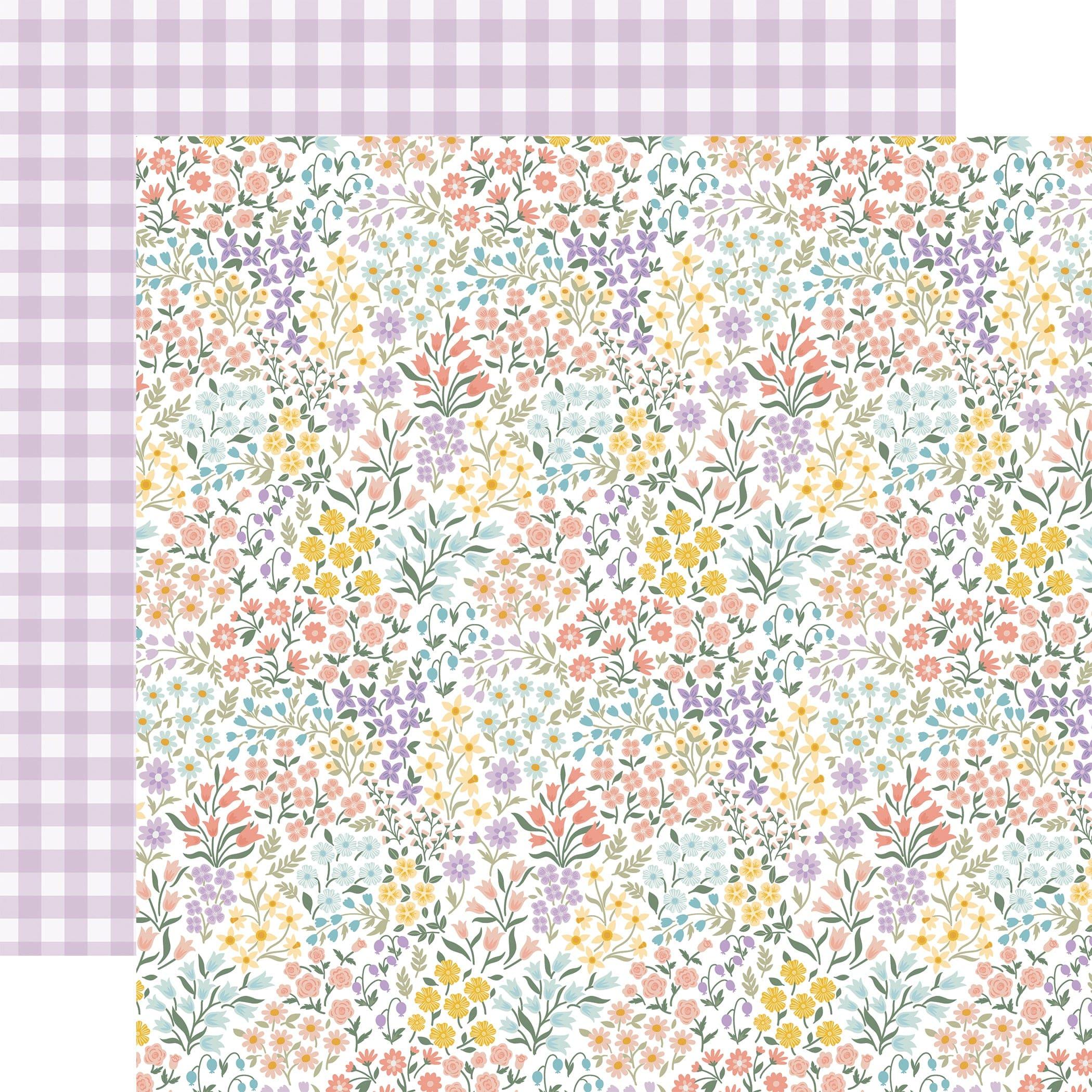 It's Easter Time Collection Easter Blooms 12 x 12 Double-Sided Scrapbook Paper by Echo Park Paper - Scrapbook Supply Companies