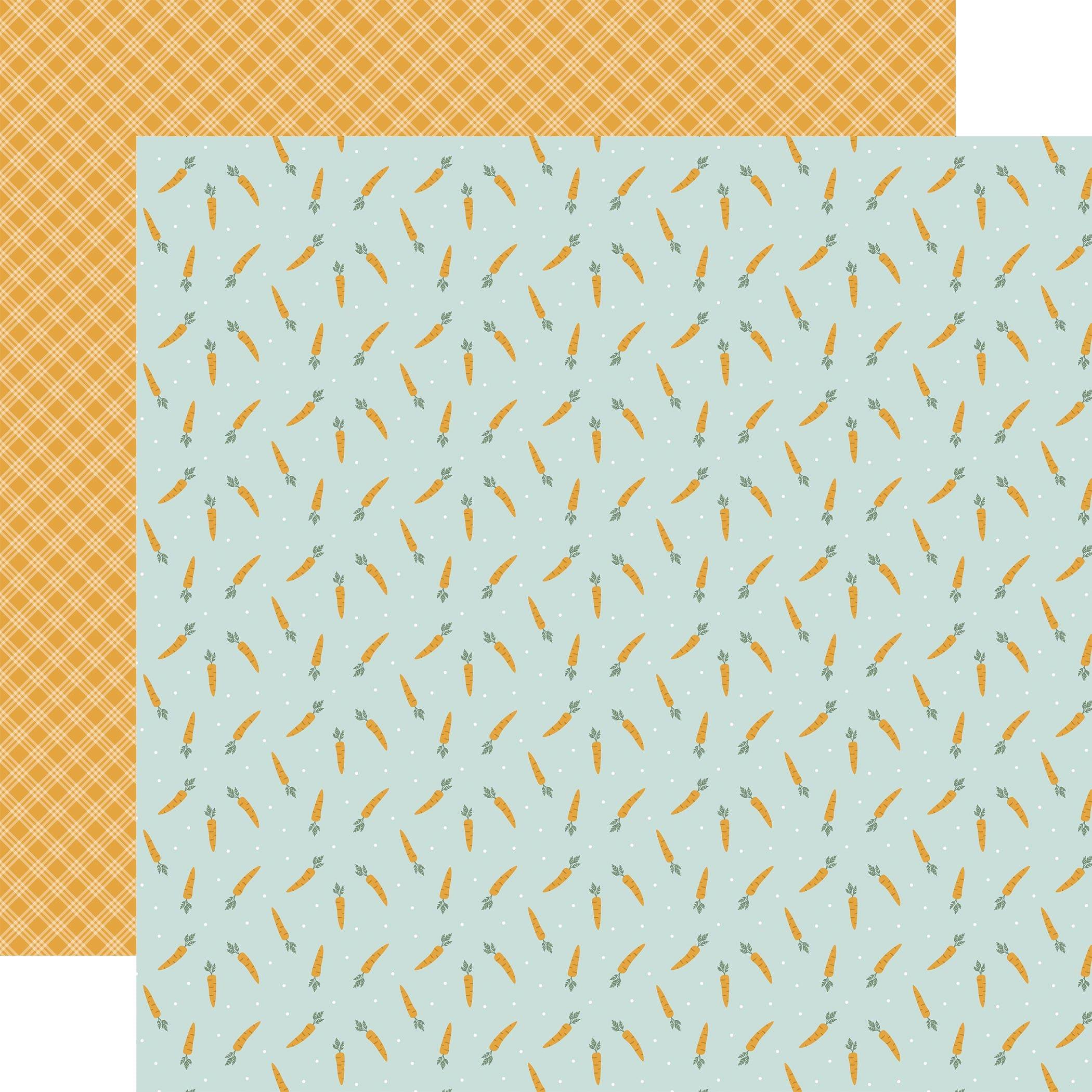 It's Easter Time Collection Carrot Patch 12 x 12 Double-Sided Scrapbook Paper by Echo Park Paper