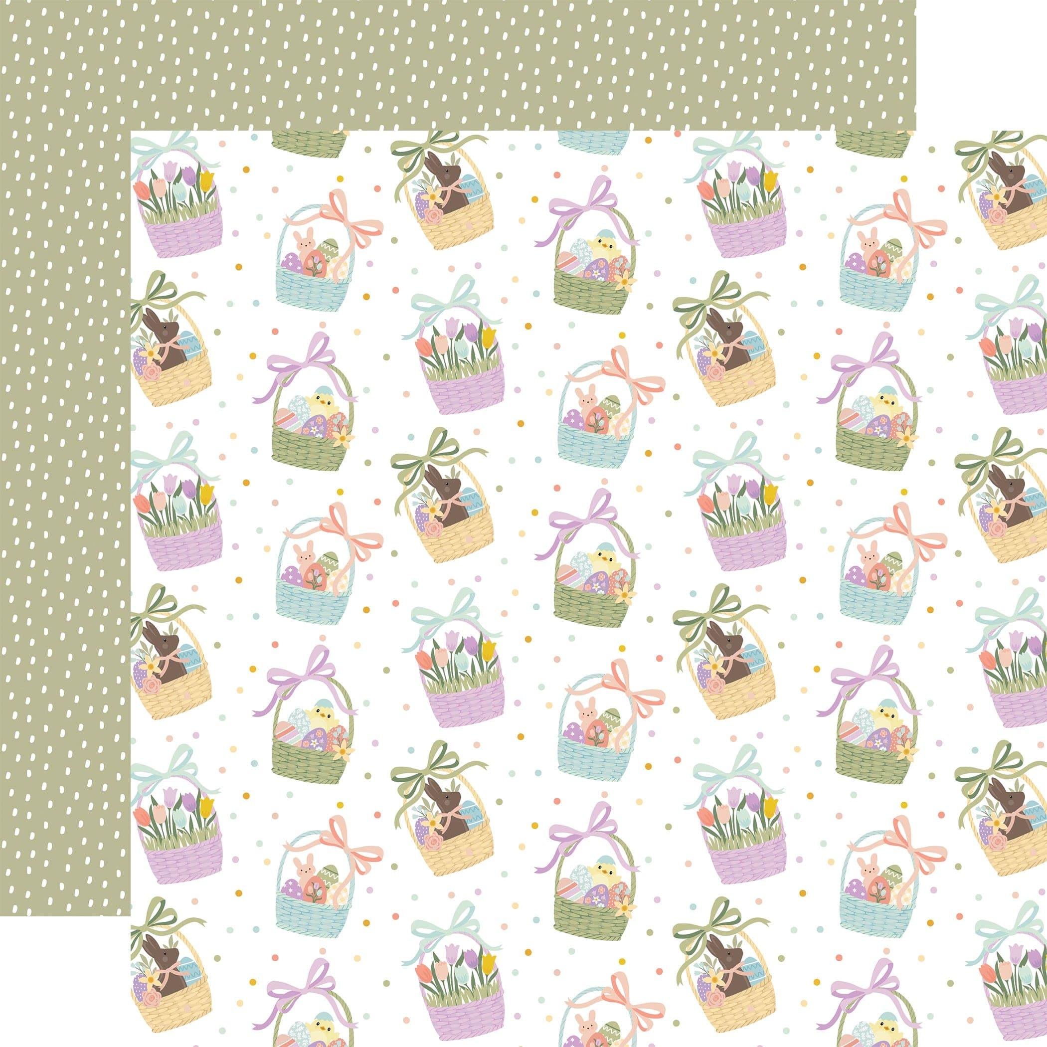 It's Easter Time Collection Egg Hunt Finds 12 x 12 Double-Sided Scrapbook Paper by Echo Park Paper - Scrapbook Supply Companies