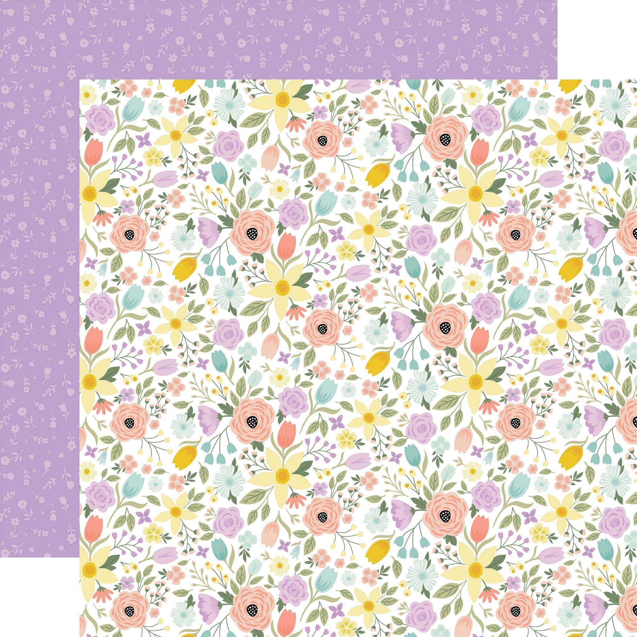 It's Easter Time Collection Blooming Blossoms 12 x 12 Double-Sided Scrapbook Paper by Echo Park Paper