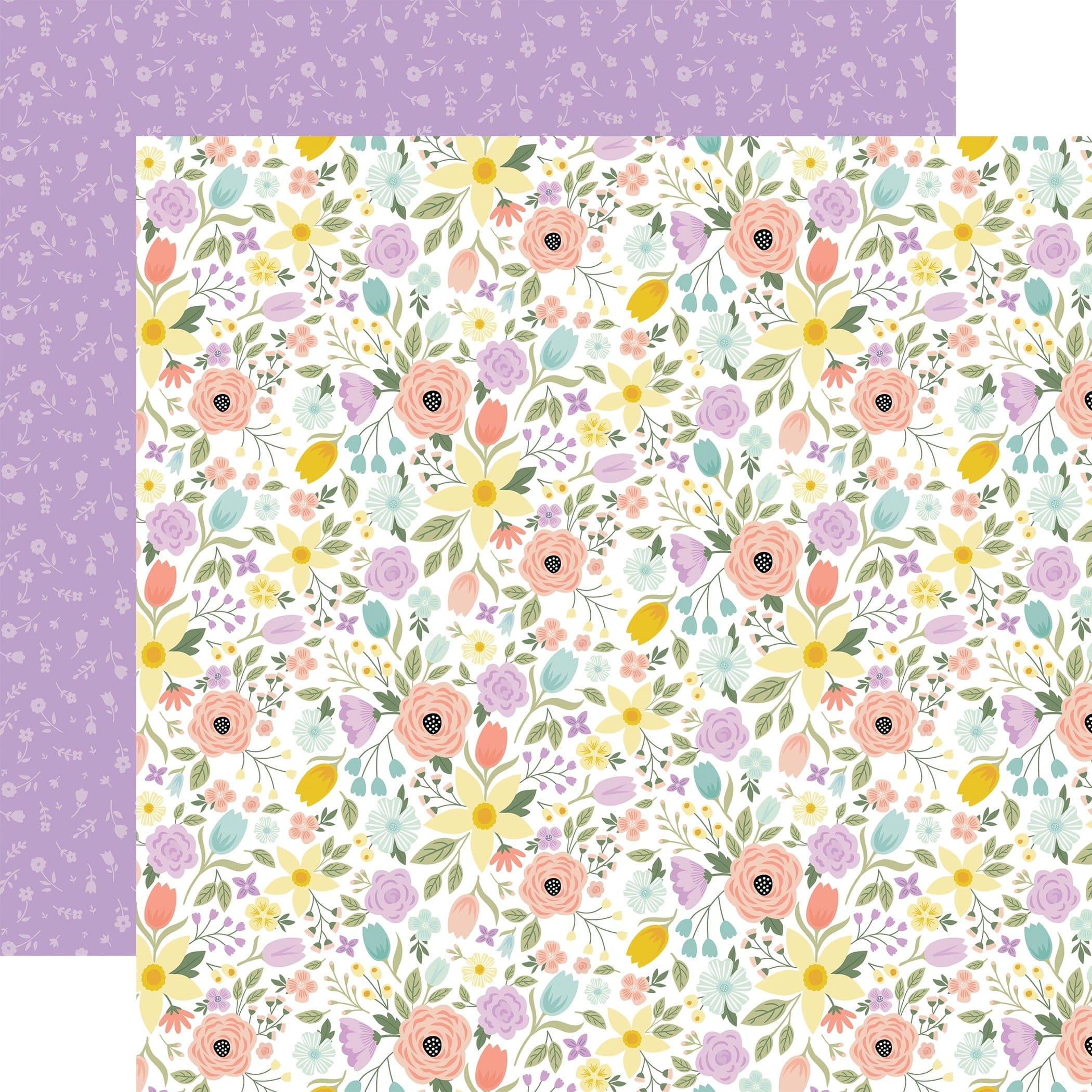 It's Easter Time Collection Blooming Blossoms 12 x 12 Double-Sided Scrapbook Paper by Echo Park Paper - Scrapbook Supply Companies
