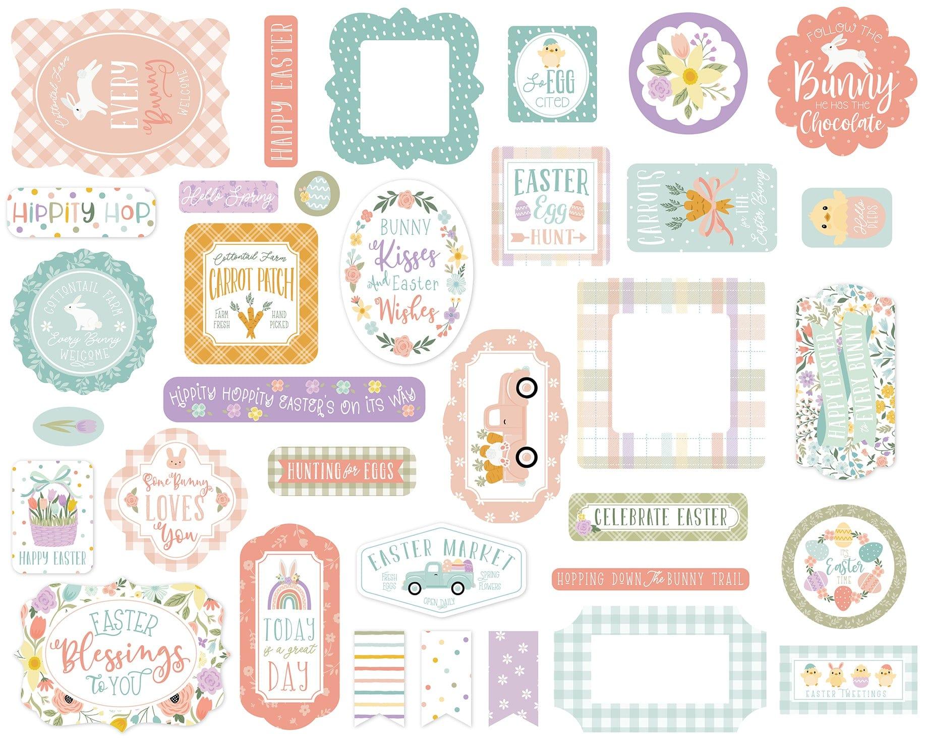 It's Easter Time Collection 5 x 5 Scrapbook Ephemera Die Cuts by Echo Park Paper - Scrapbook Supply Companies