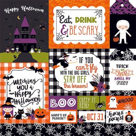 I Love Halloween Collection Multi Journaling Cards 12 x 12 Double-Sided Scrapbook Paper by Echo Park Paper - Scrapbook Supply Companies