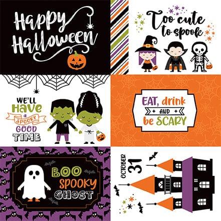 I Love Halloween Collection 6 x 4 Journaling Cards 12 x 12 Double-Sided Scrapbook Paper by Echo Park Paper - Scrapbook Supply Companies