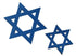 Star of David 4" & 2.5" 2-Piece Set Laser Cut Scrapbook Embellishment by SSC Laser Designs