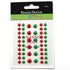 Our Brads Need Friends Collection 3 x 5 Red & Green Scrapbook Enamel Sticky Back Dots by Eyelet Outlet - 52 Count - Scrapbook Supply Companies