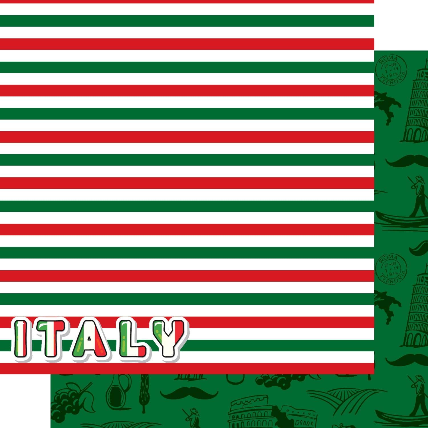 Italy Collection Italy 12 x 12 Double-Sided Scrapbook Paper by SSC Designs