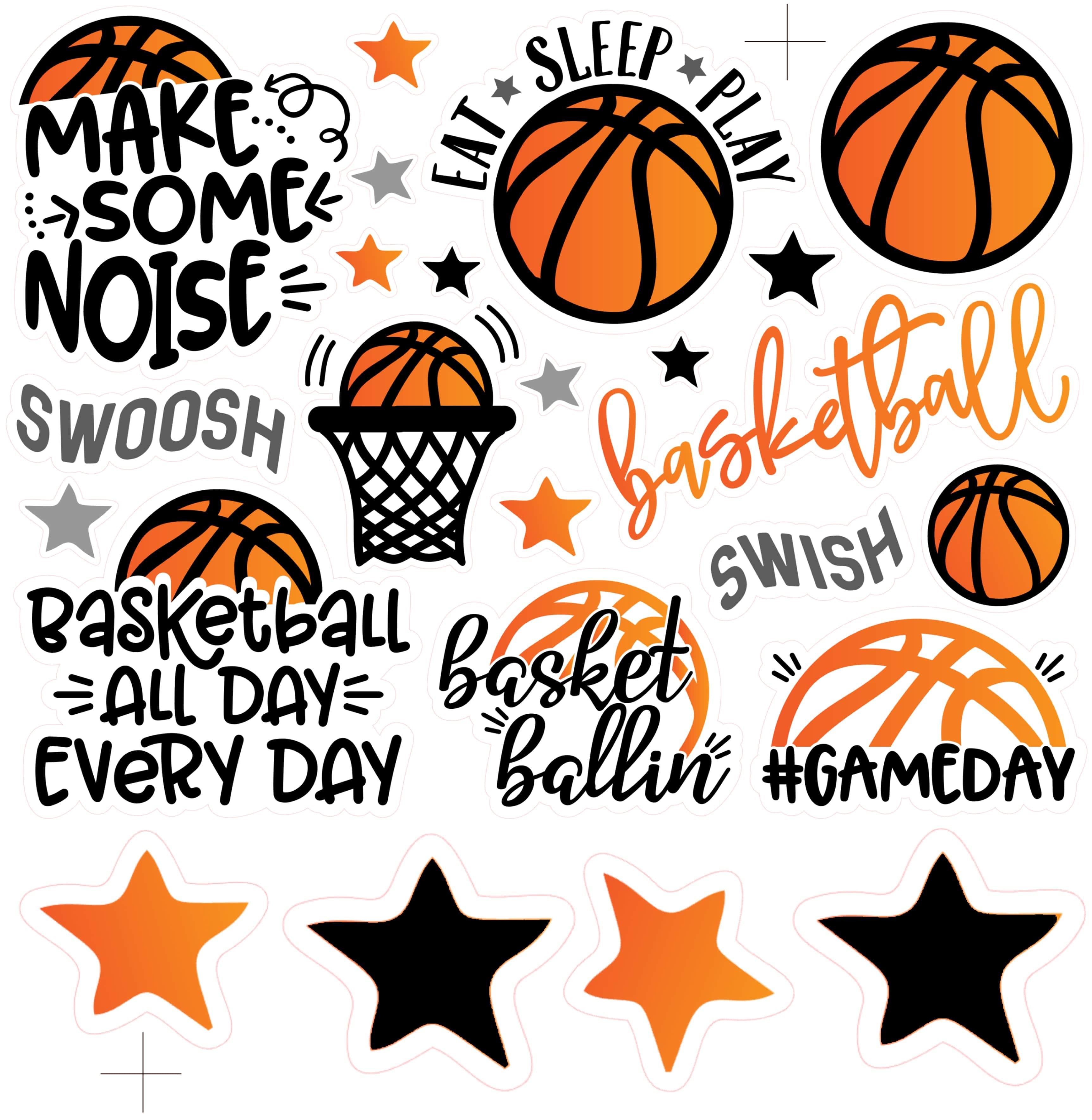 Quirky Quotes Collection Basketball Sayings Laser Cut Scrapbook or Card Embellishments by SSC Laser Designs