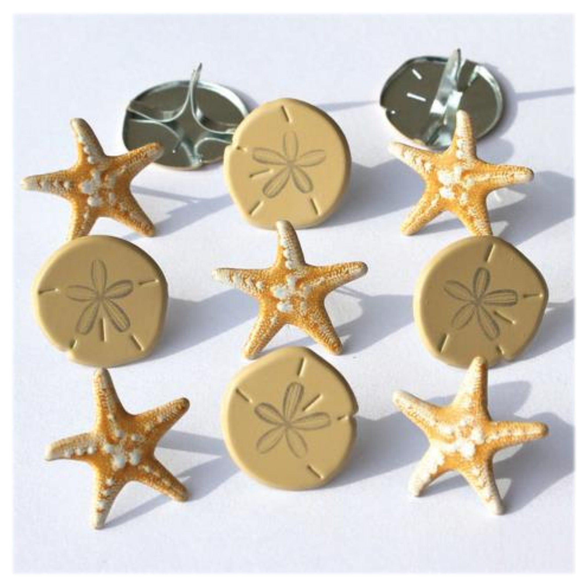 Seashore Shells & Starfish Brads by Eyelet Outlet - Pkg. of 12
