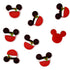 Disneyana Collection Poinsettia Mouse Ears Flatback Scrapbook Buttons by SSC Designs - 8 Pieces