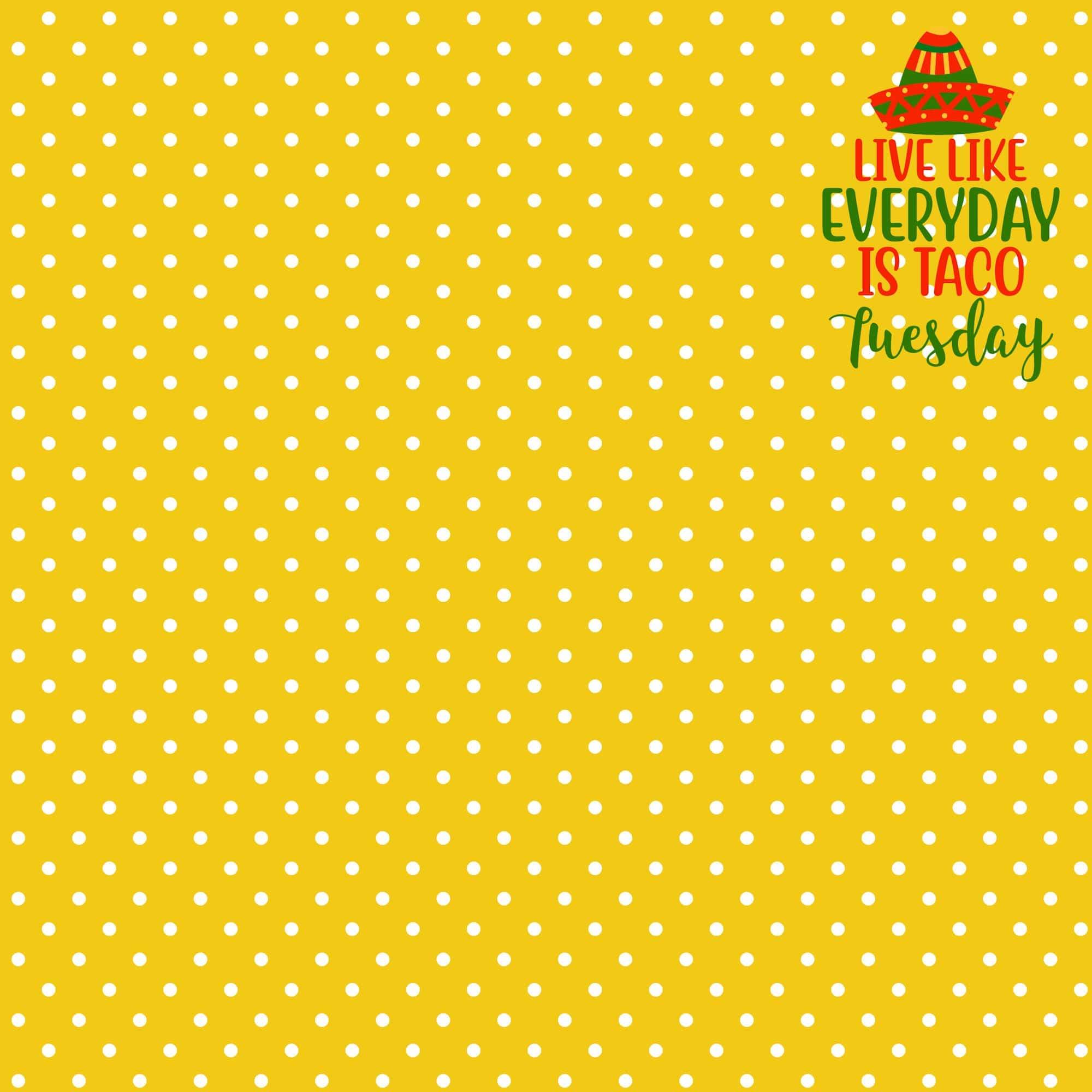 Just Fun Collection Taco Tuesday 12 x 12 Double-Sided Scrapbook Paper by SSC Designs - Scrapbook Supply Companies