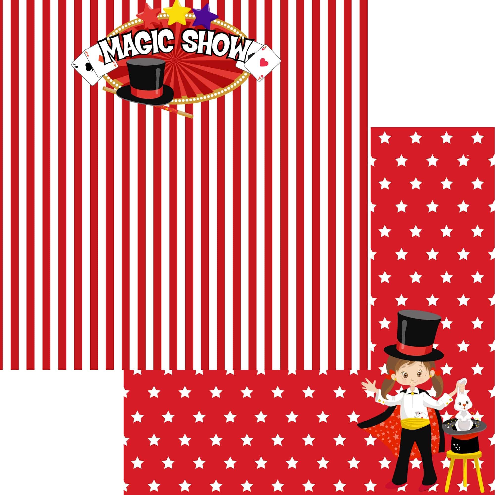 Just Fun Collection Magic Show 12 x 12 Double-Sided Scrapbook Paper by SSC Designs