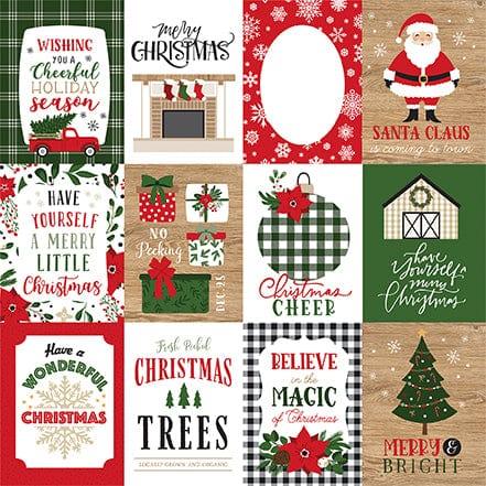 Jingle All The Way Collection 3 x 4 Journaling Cards 12 x 12 Double-Sided Scrapbook Paper by Echo Park Paper - Scrapbook Supply Companies