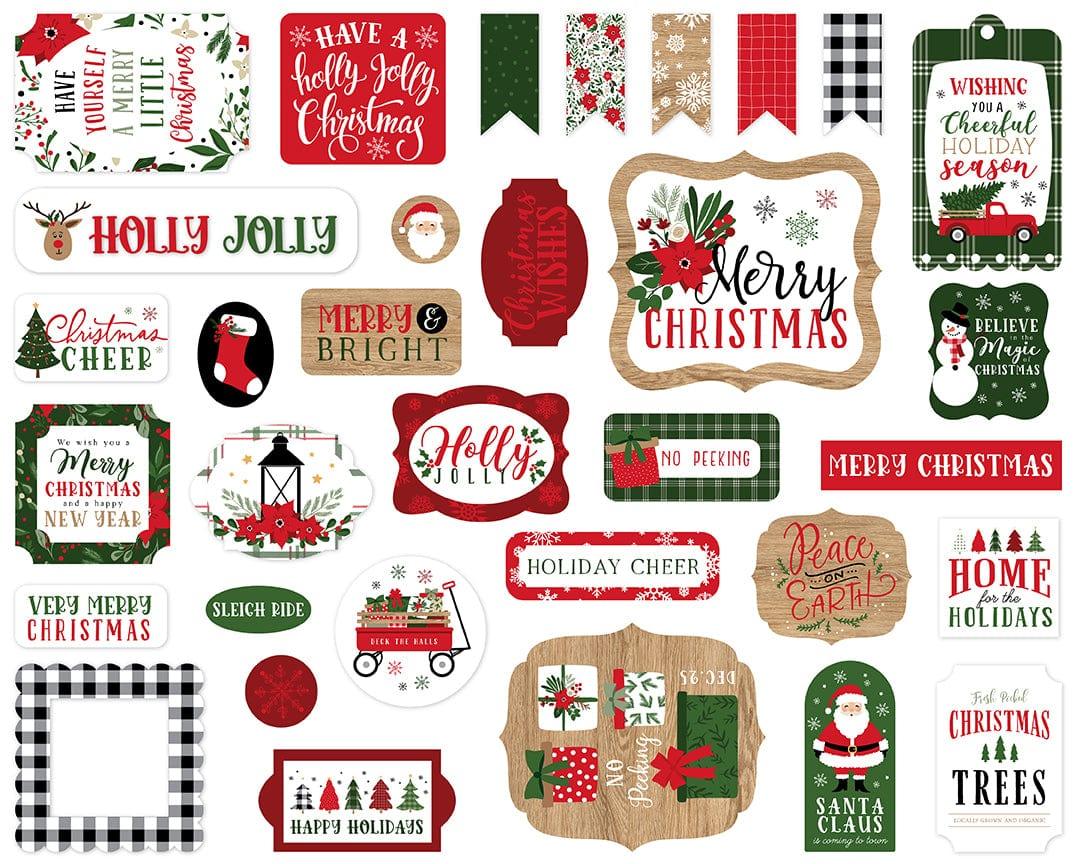 Jingle All The Way Collection 5 x 5 Scrapbook Ephemera Die Cuts by Echo Park Paper - Scrapbook Supply Companies