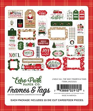 Jingle All The Way Collection 5 x 5 Scrapbook Tags & Frames Die Cuts by Echo Park Paper - Scrapbook Supply Companies