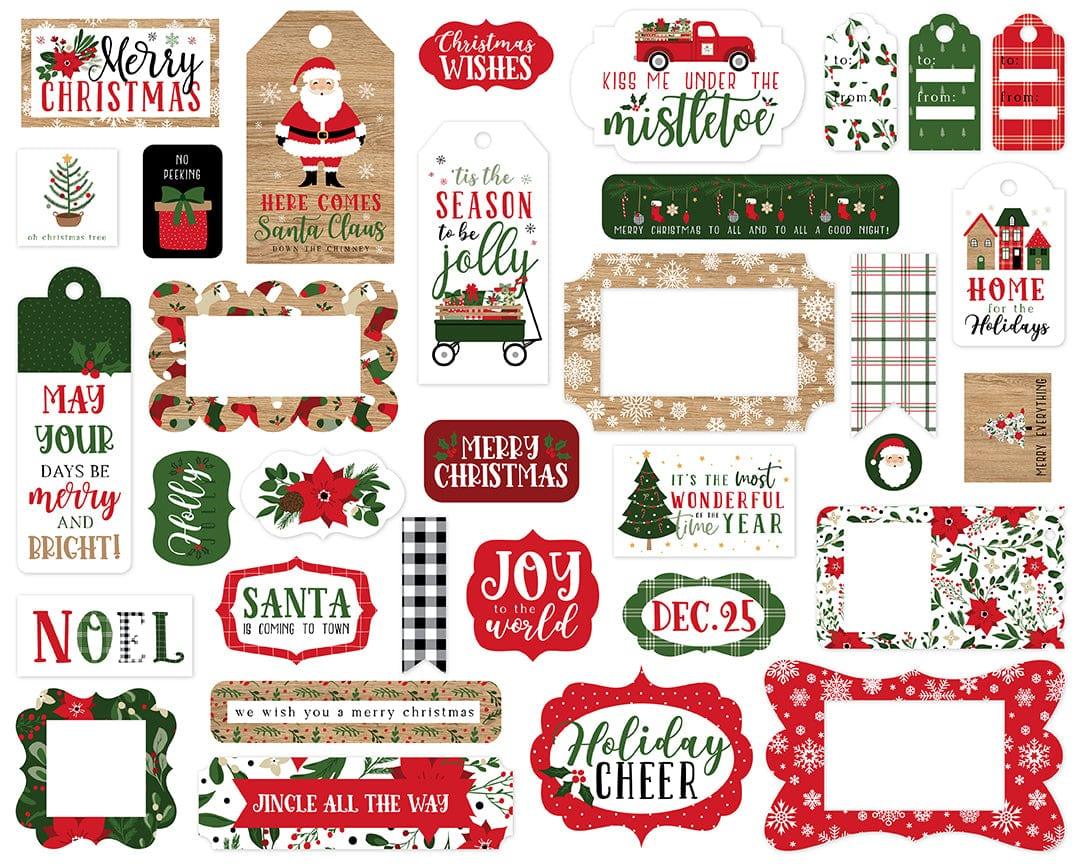 Jingle All The Way Collection 5 x 5 Scrapbook Tags & Frames Die Cuts by Echo Park Paper - Scrapbook Supply Companies