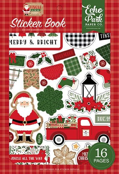 Jingle All The Way Collection Sticker Book by Echo Park Paper-16 pages - Scrapbook Supply Companies