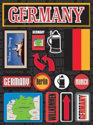 Jetsetters Collection Germany 5 x 7 Scrapbook Embellishment by Reminisce - Scrapbook Supply Companies