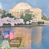 National Park Collection Washington D.C. Jefferson Memorial 12 x 12 Double-Sided Scrapbook Paper by Scrapbook Customs - Scrapbook Supply Companies