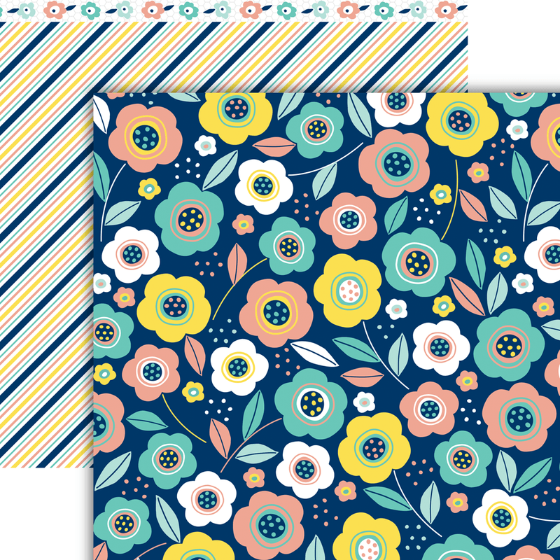 All The Buzz Collection All A Bloom 12 x 12 Double-Sided Scrapbook Paper by Dare2BArtzy