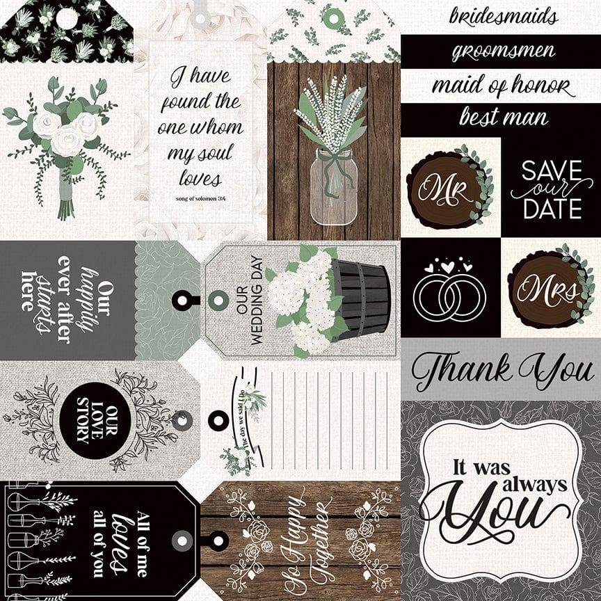 Love & Cherish Collection Our Story 12 x 12 Double-Sided Scrapbook Paper by Photo Play Paper - Scrapbook Supply Companies