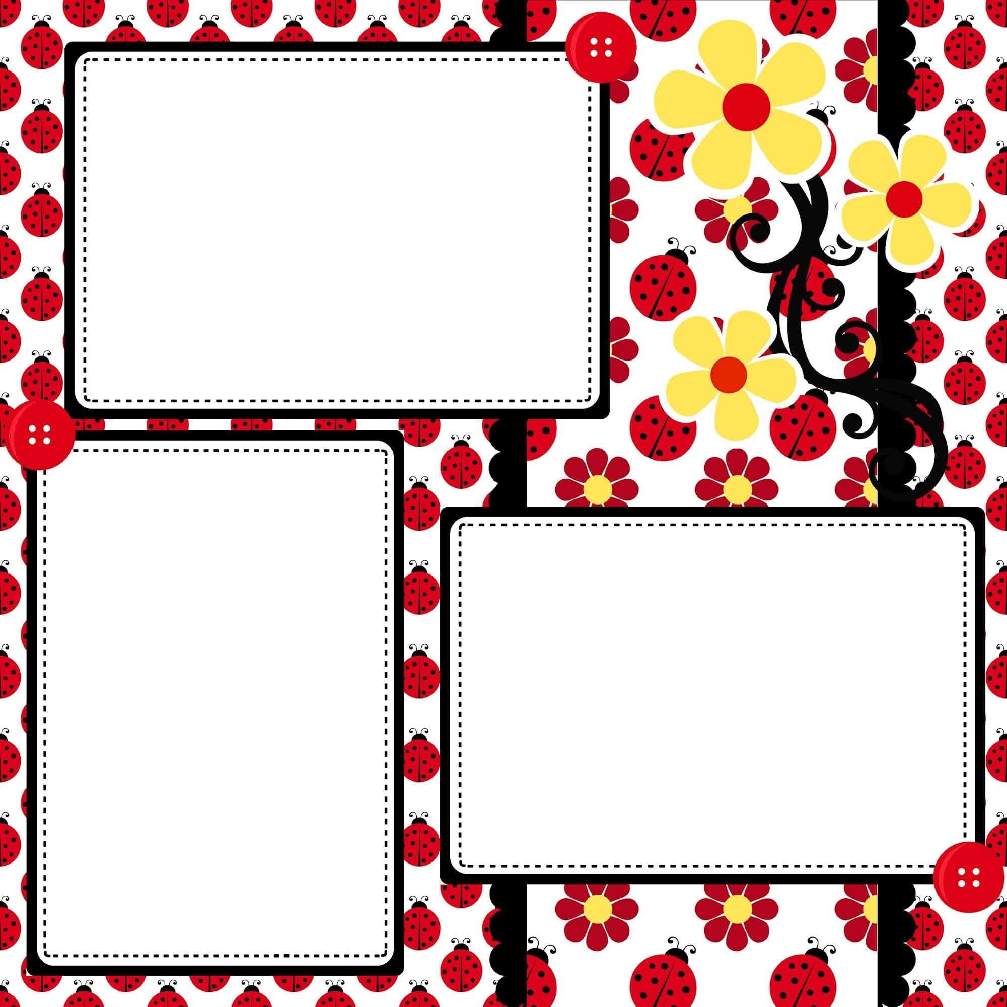 Little Lady Ladybug (2) - 12 x 12 Premade, Printed Scrapbook Pages by SSC Designs - Scrapbook Supply Companies