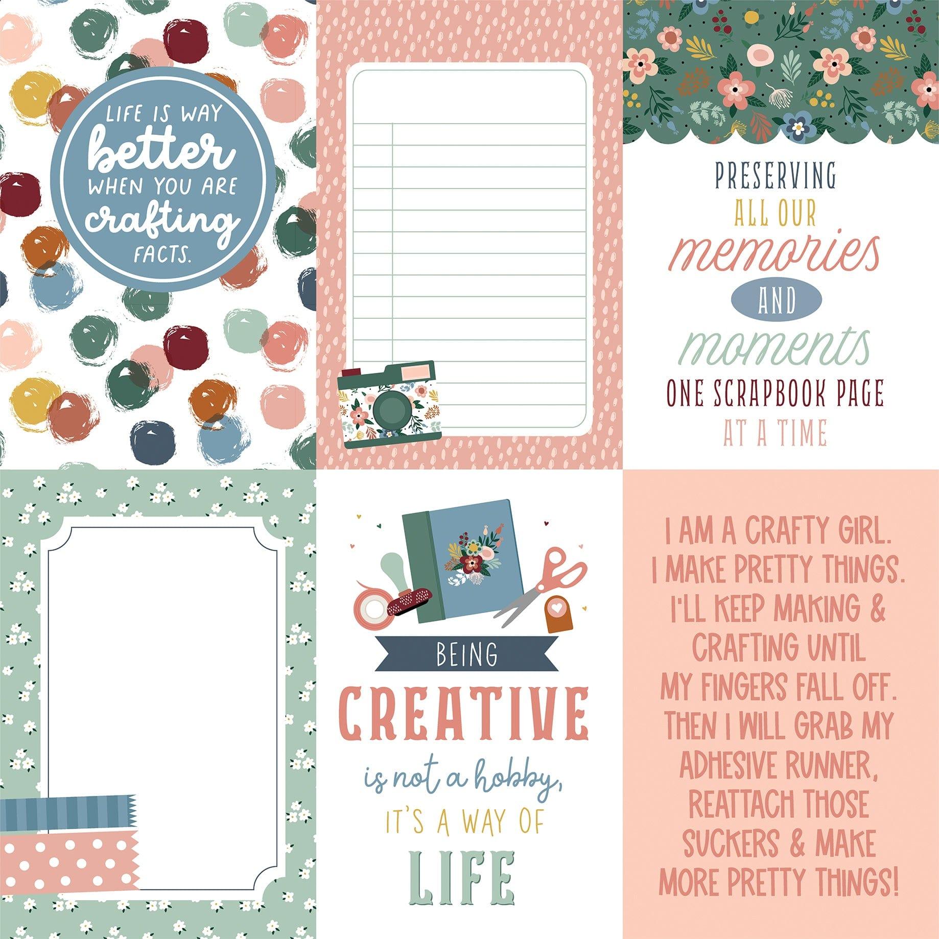 Let's Create Collection 4x6 Journaling Cards 12 x 12 Double-Sided Scrapbook Paper by Echo Park Paper - Scrapbook Supply Companies