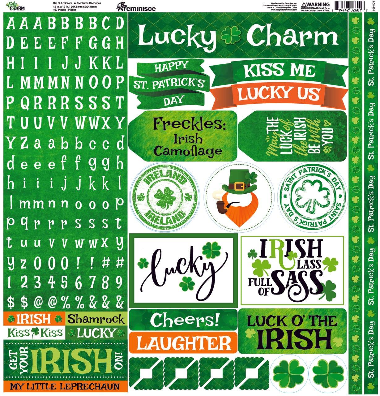 Lucky Charm Collection 12 x 12 Cardstock Sticker Sheet by Reminisce - Scrapbook Supply Companies