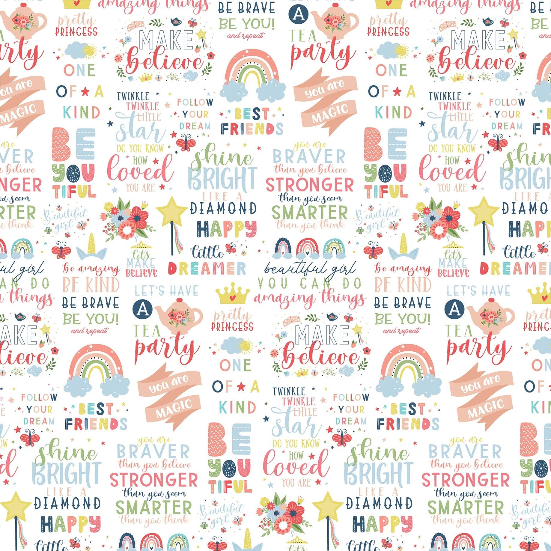 Little Dreamer Girl Collection You Are Magic 12 x 12 Double-Sided Scrapbook Paper by Echo Park Paper - Scrapbook Supply Companies