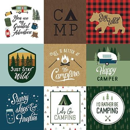 Let's Go Camping Collection 4 x 4 Journaling Cards 12 x 12 Double-Sided Scrapbook Paper by Echo Park Paper - Scrapbook Supply Companies