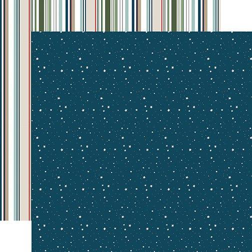 Let's Go Camping Collection Night Sky 12 x 12 Double-Sided Scrapbook Paper by Echo Park Paper