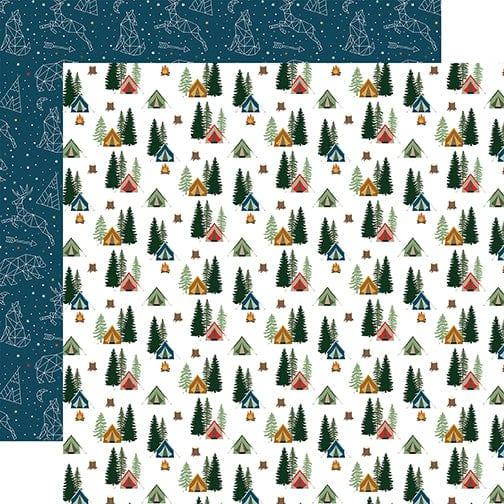 Let's Go Camping Collection Life is a Journey 12 x 12 Double-Sided Scrapbook Paper by Echo Park Paper - Scrapbook Supply Companies