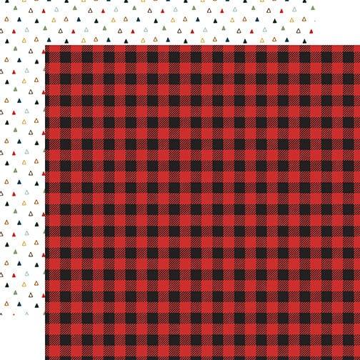 Let's Go Camping Collection Wild Plaid 12 x 12 Double-Sided Scrapbook Paper by Echo Park Paper
